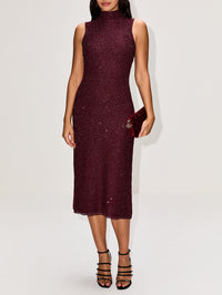 Marian Dress,ALTUZARRA,MAROON,Image 2