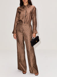 Graphic Dreams Blouse,DOROTHEE SCHUMACHER,BROWN BIG TIE,Image 2