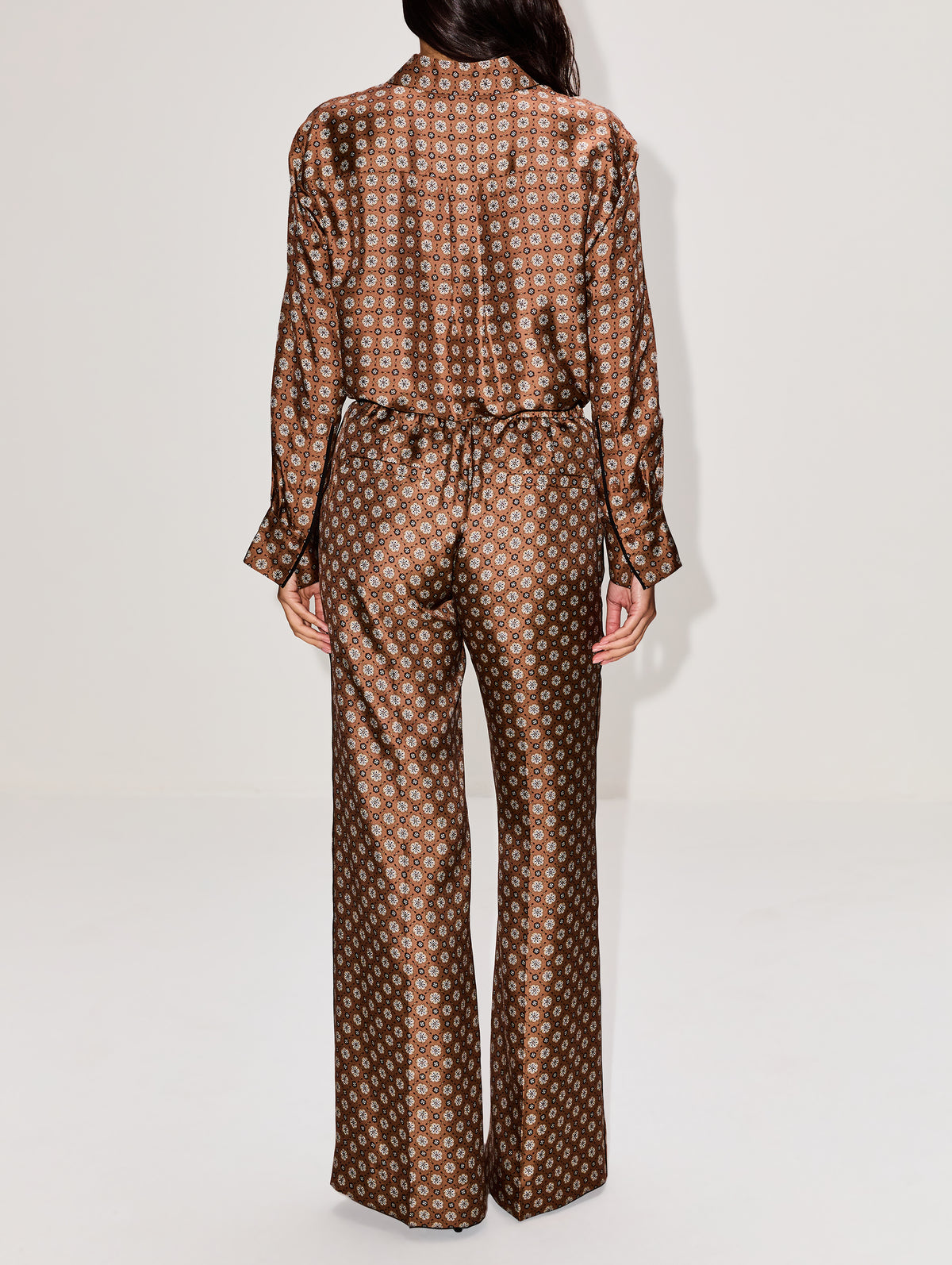 Graphic Dreams Blouse,DOROTHEE SCHUMACHER,BROWN BIG TIE,Image 3