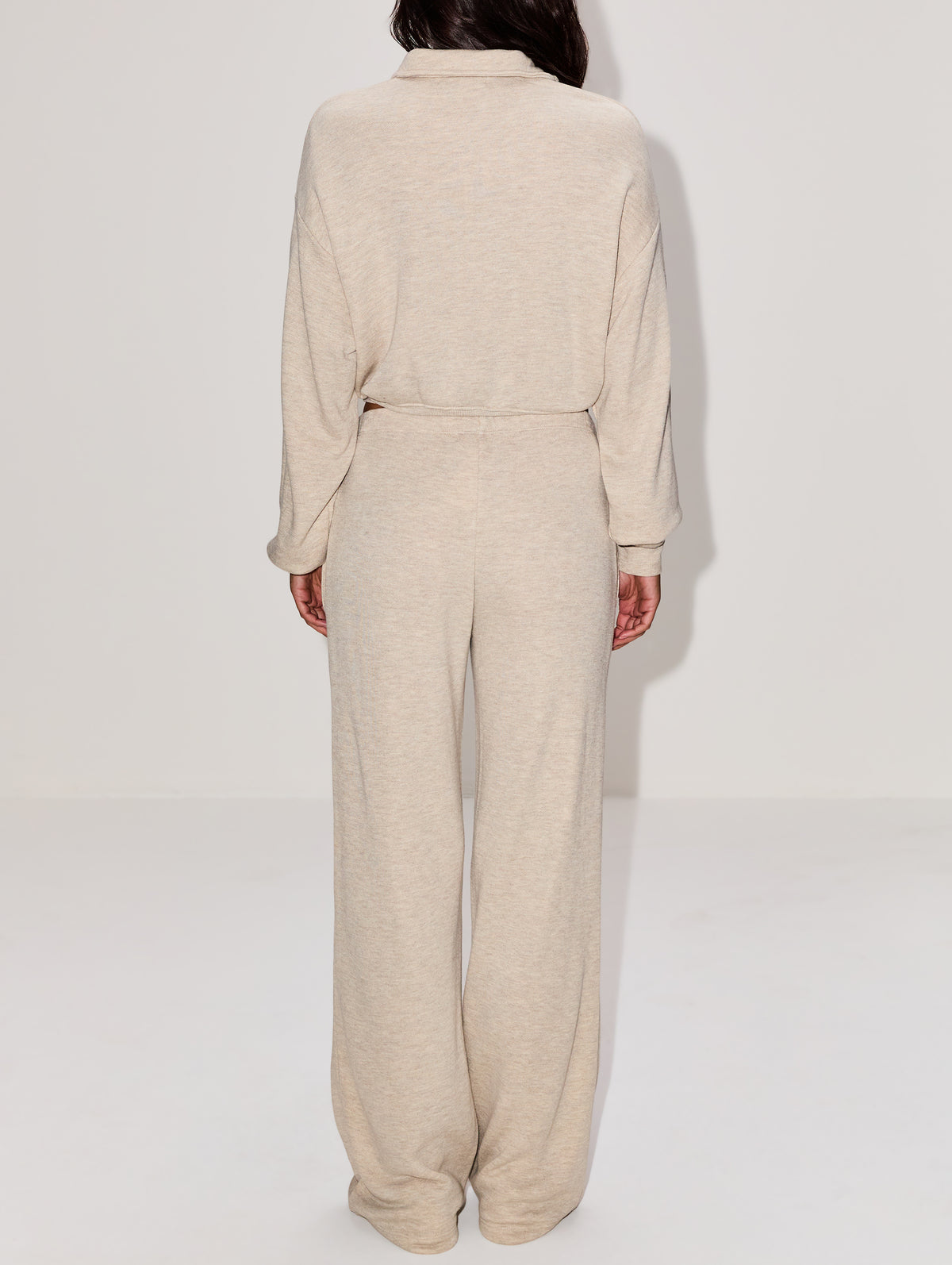 Oversized Wide Leg Sweatpant,ÉTERNE,HEATHER OATMEAL,Image 3
