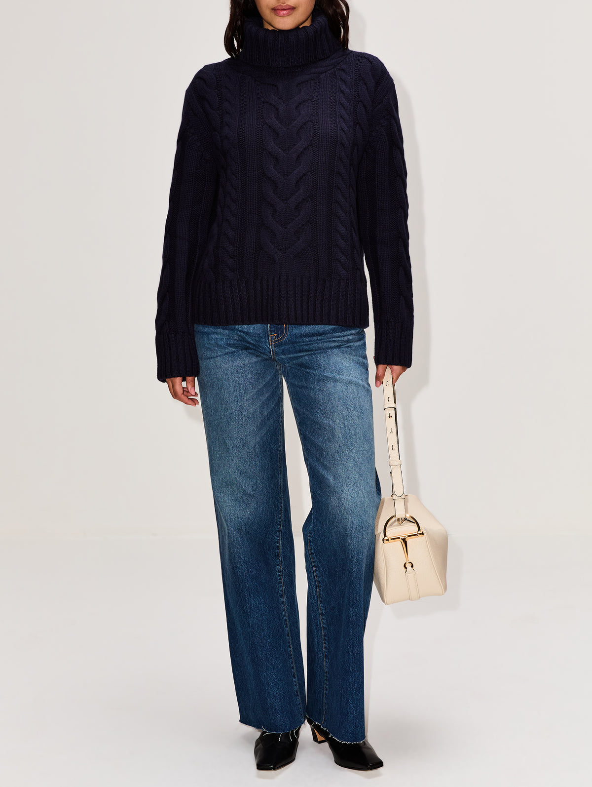 Traveling Turtleneck Sweater,TWP,MIDNIGHT,Image 2