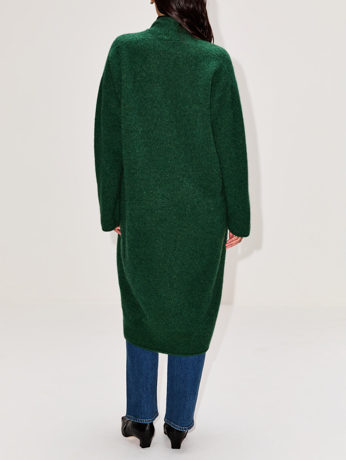 Slim Cocoon Coat,LAINEY KEOGH,GREEN,Image 3