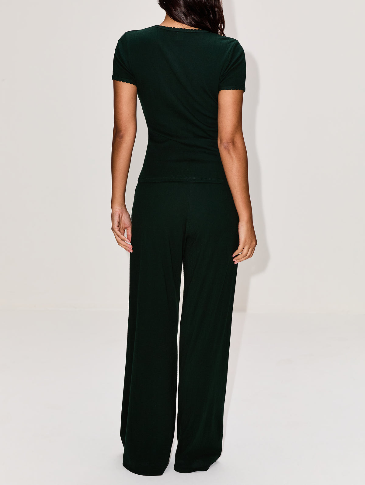 Pointelle Boxer Pant,LESET,FOREST,Image 3