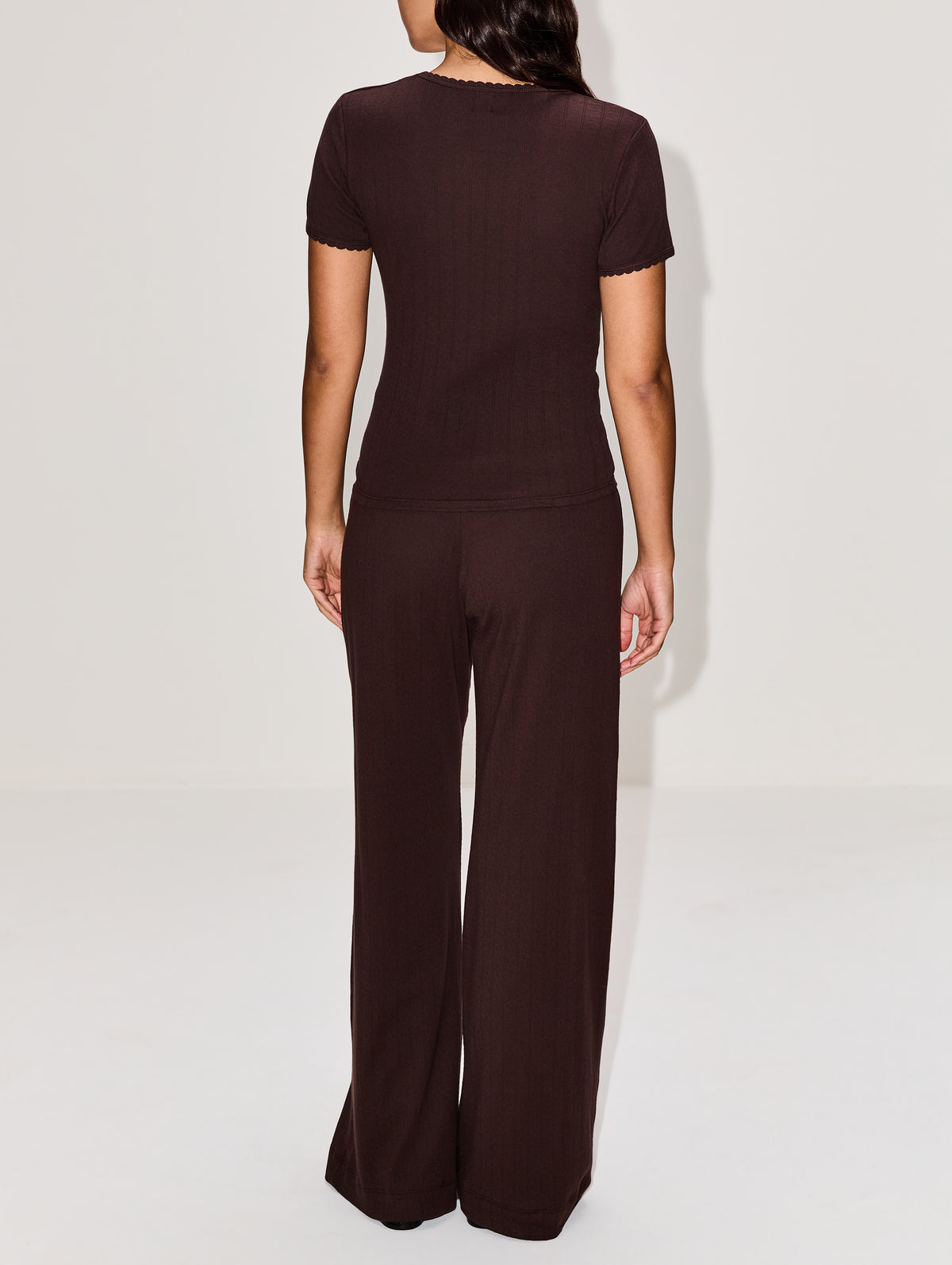 Pointelle Boxer Pant,LESET,CHOCO,Image 3