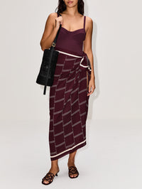Silk Sarong,MATTEAU,AUBERGINE,Image 2