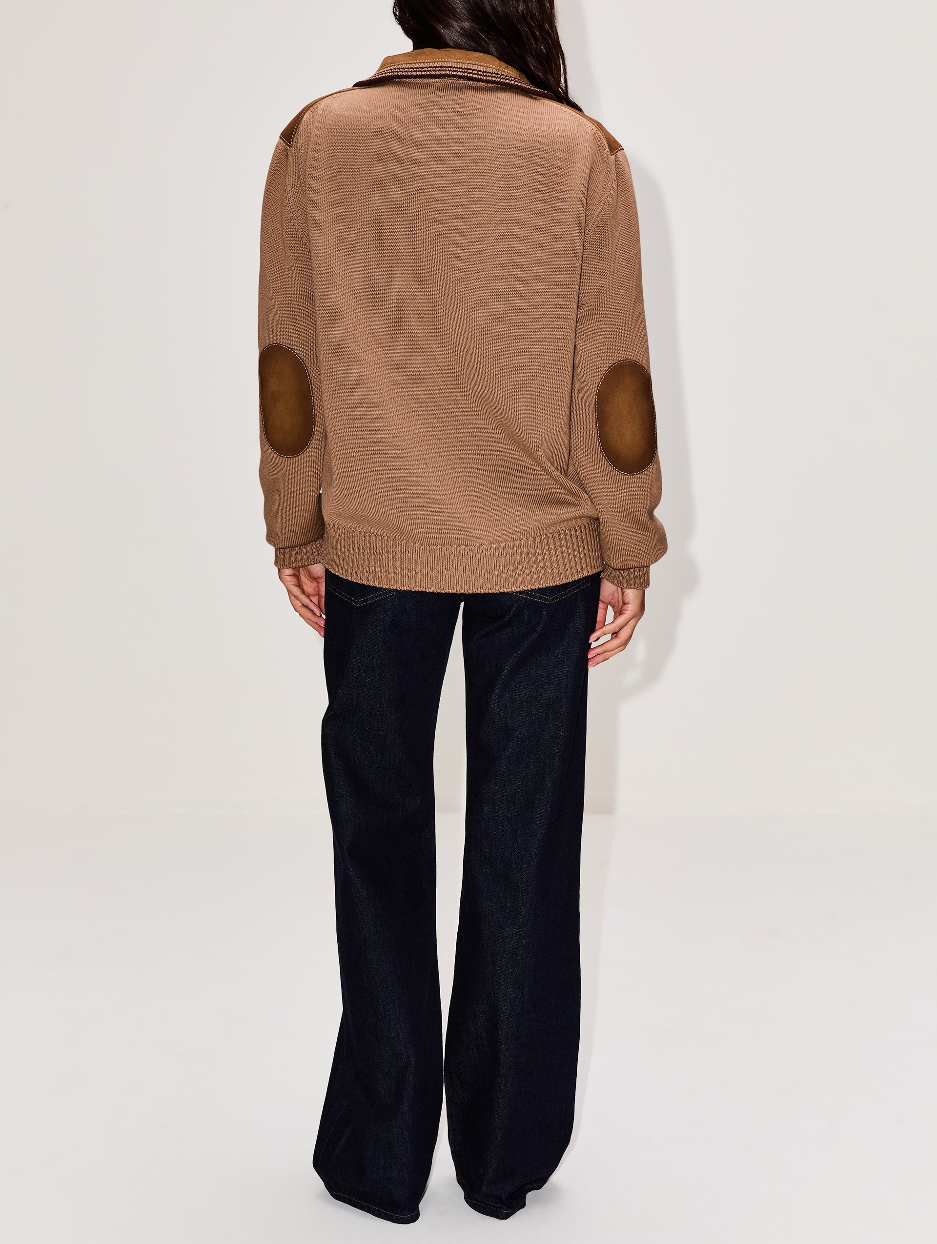 Suede Zip Up Jacket | MIU MIU | elysewalker