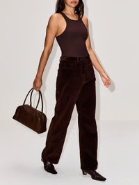 Corduroy Pant,MIU MIU,COCOA BROWN,Image 3