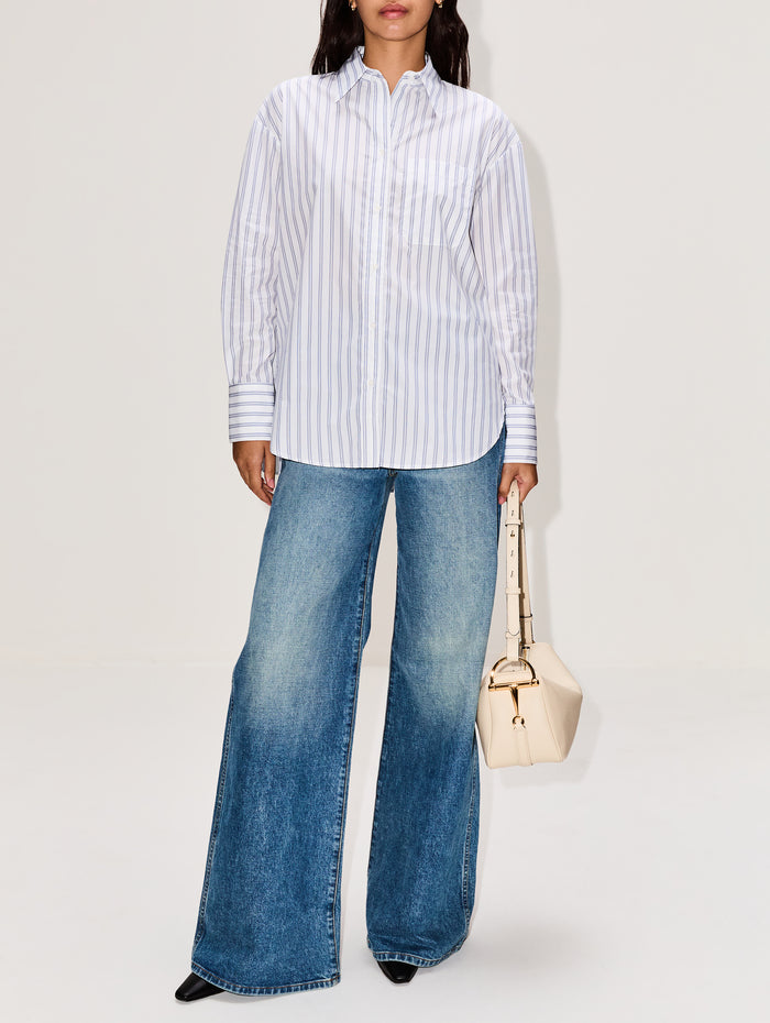 Big Joe Shirt,TWP,WHITE/MIDNIGHT,Image 1