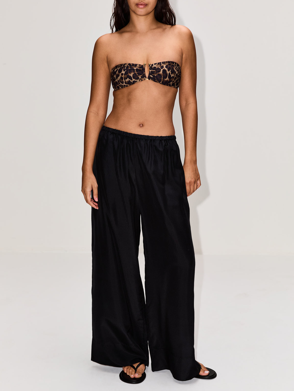 High Waisted Bikini Bottom,NILI LOTAN,VINTAGE LEOPARD,Image 4