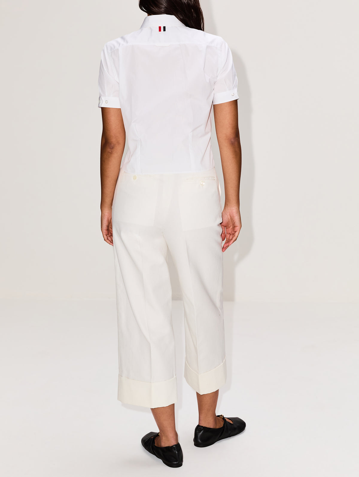 Bow Blouse,THOM BROWNE,WHITE,Image 3