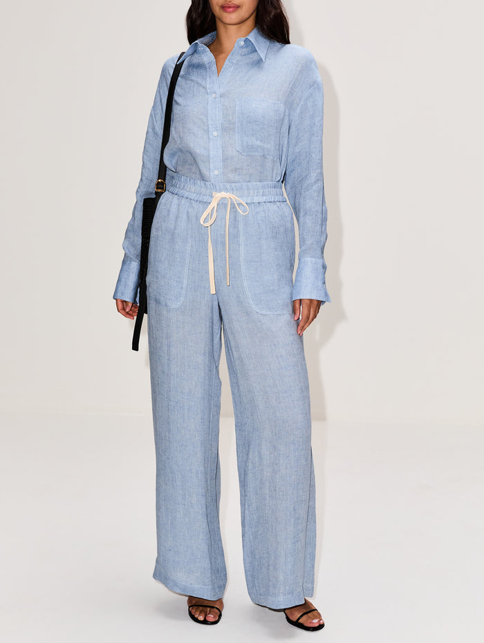 Main Street Pant,TWP,LIGHT INDIGO,Image 1