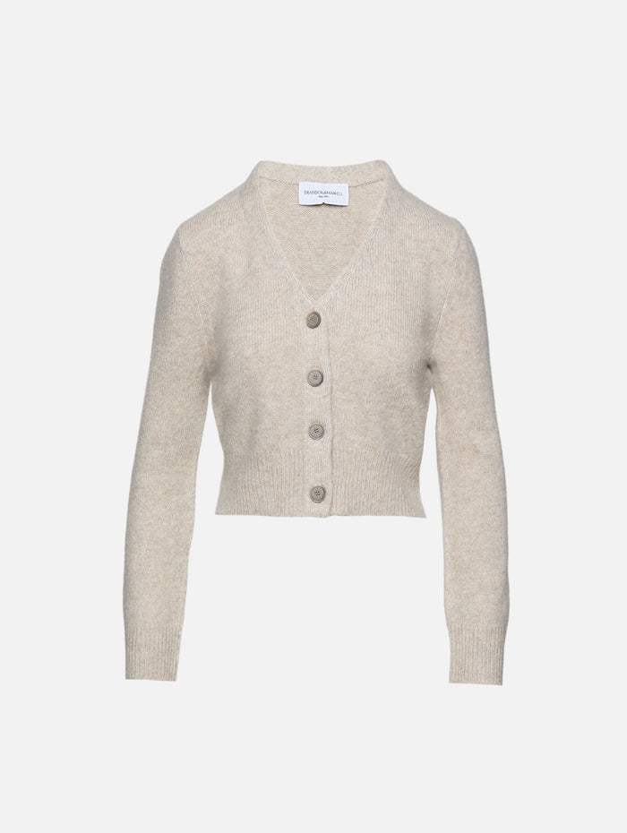 Sloane Cardigan,BRANDON MAXWELL,MARLED OATMEAL,Image 1