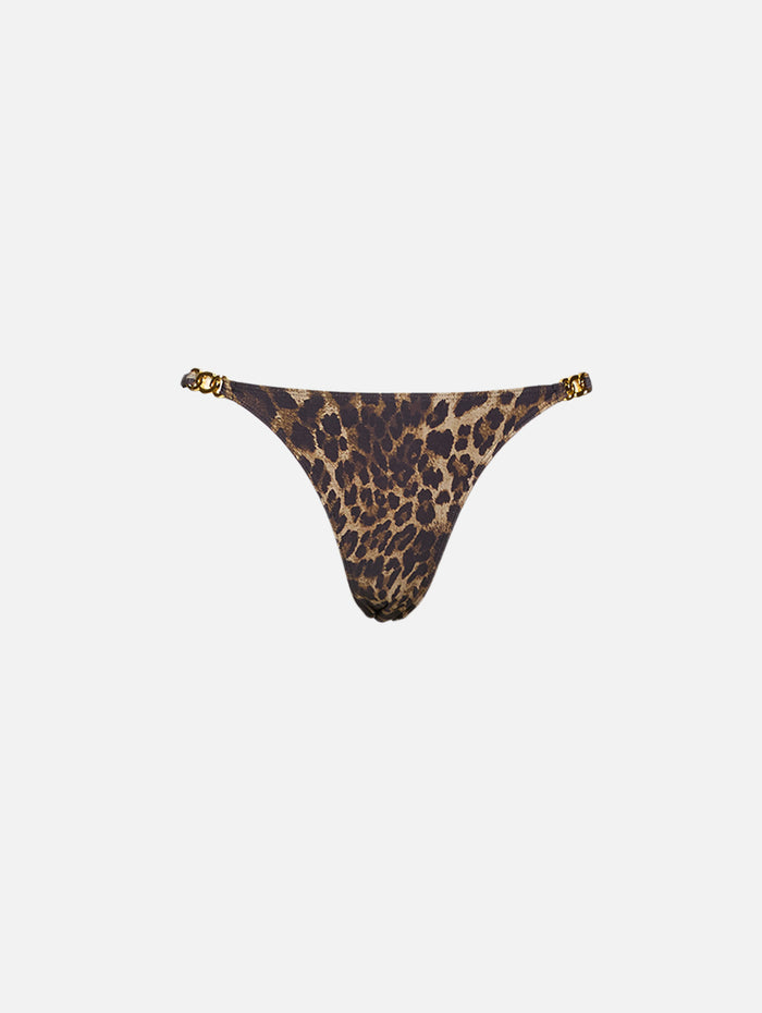 High Waisted Bikini Bottom,NILI LOTAN,VINTAGE LEOPARD,Image 1