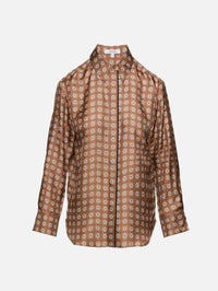 Graphic Dreams Blouse,DOROTHEE SCHUMACHER,BROWN BIG TIE,Image 1