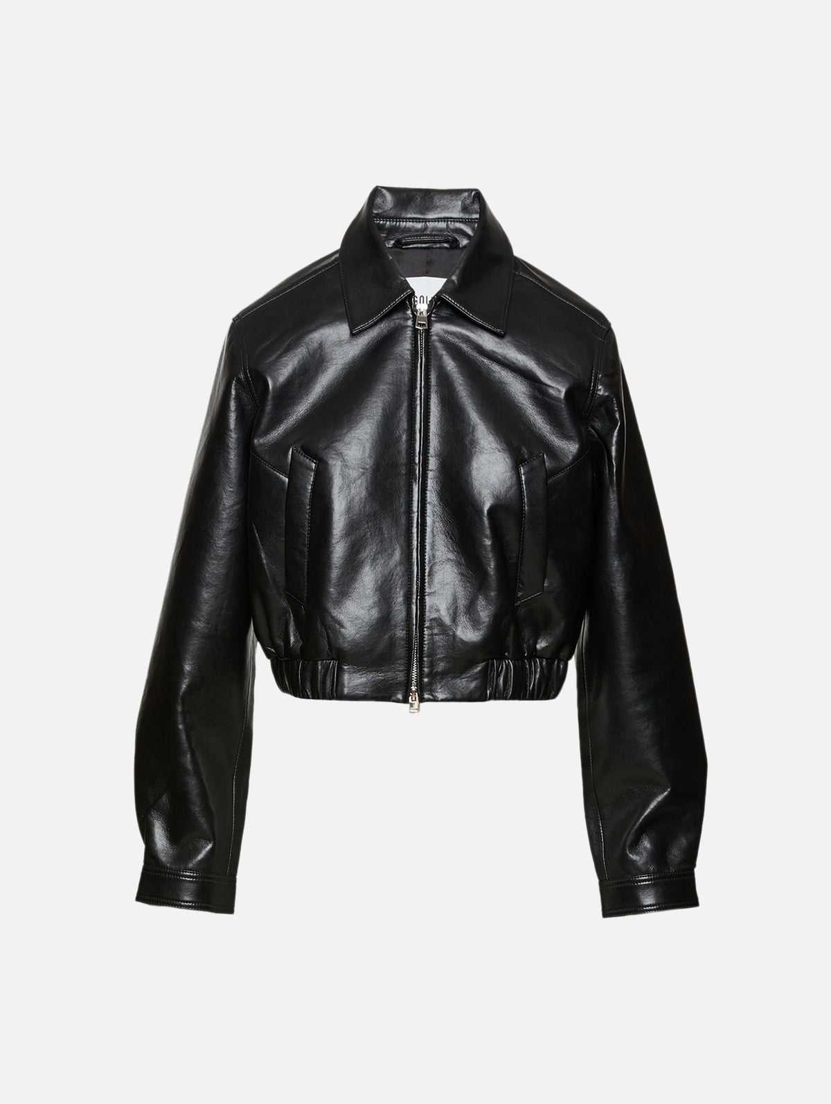 Essie Recycled Cropped Jacket,AGOLDE,BLACK,Image 1