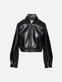 Essie Recycled Cropped Jacket,AGOLDE,BLACK,Image 1