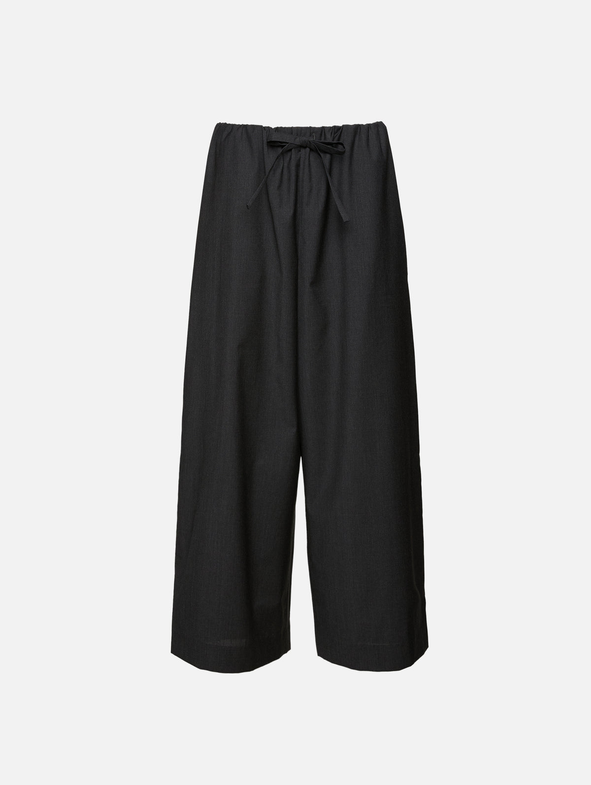 Drawstring Dinner Trouser,TOTÉME,CHARCOAL,Image 1
