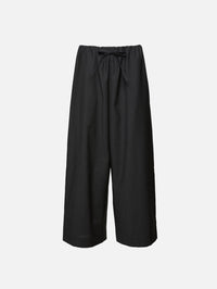 Drawstring Dinner Trouser,TOTÉME,CHARCOAL,Image 1