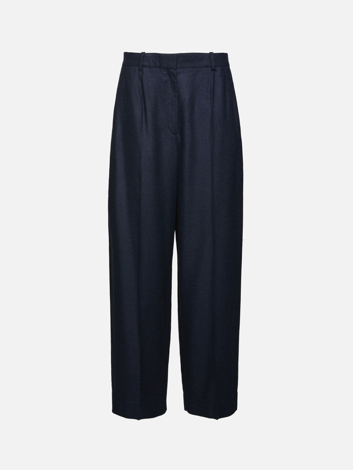 Wide Flannel Trouser,TOTÉME,NAVY,Image 1