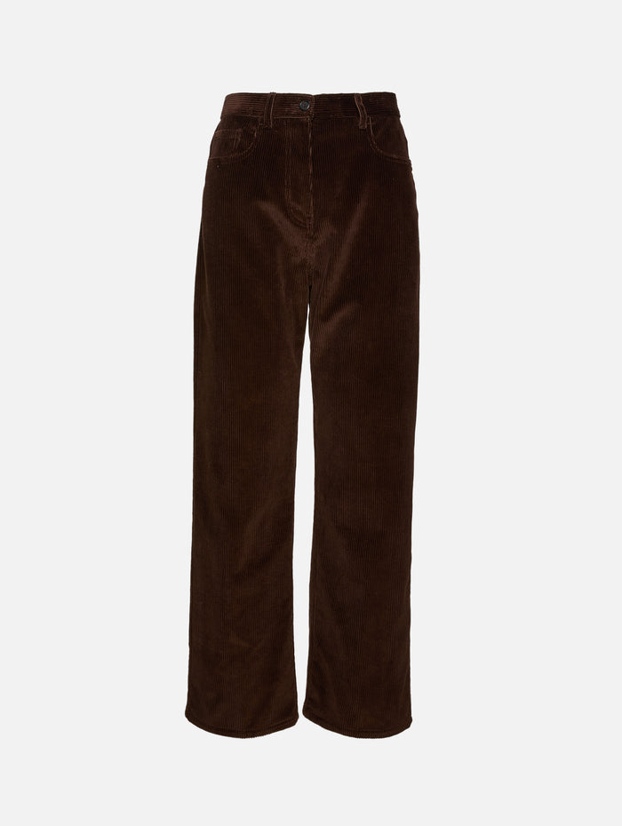 Corduroy Pant,MIU MIU,COCOA BROWN,Image 1