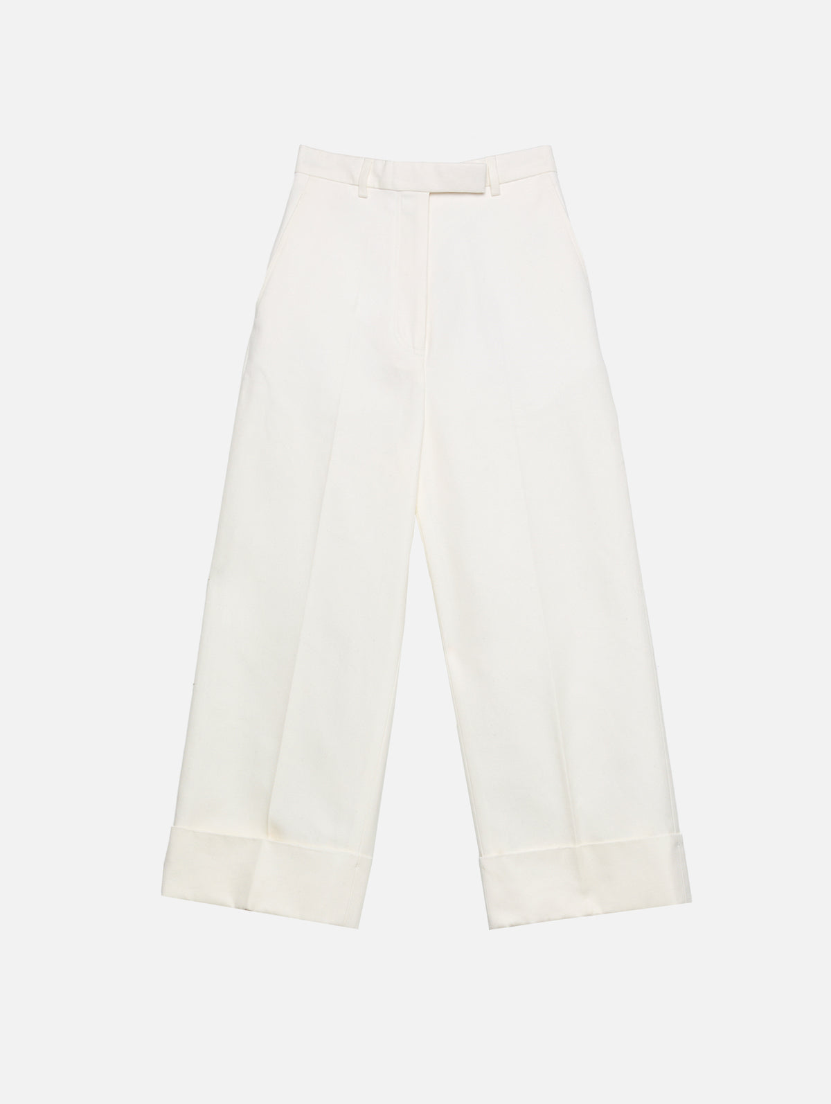 High Waisted Trouser,THOM BROWNE,OFF WHITE,Image 1