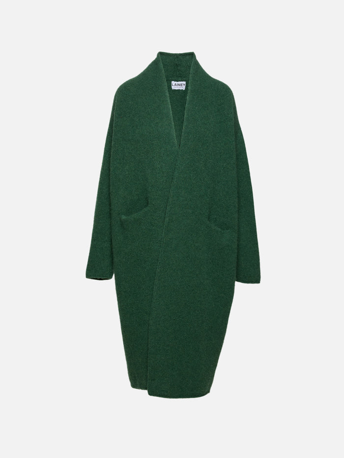 Slim Cocoon Coat,LAINEY KEOGH,GREEN,Image 1