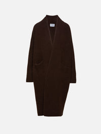 Slim Cocoon Coat,LAINEY KEOGH,WARM DEEP CHOCOLATE,Image 1