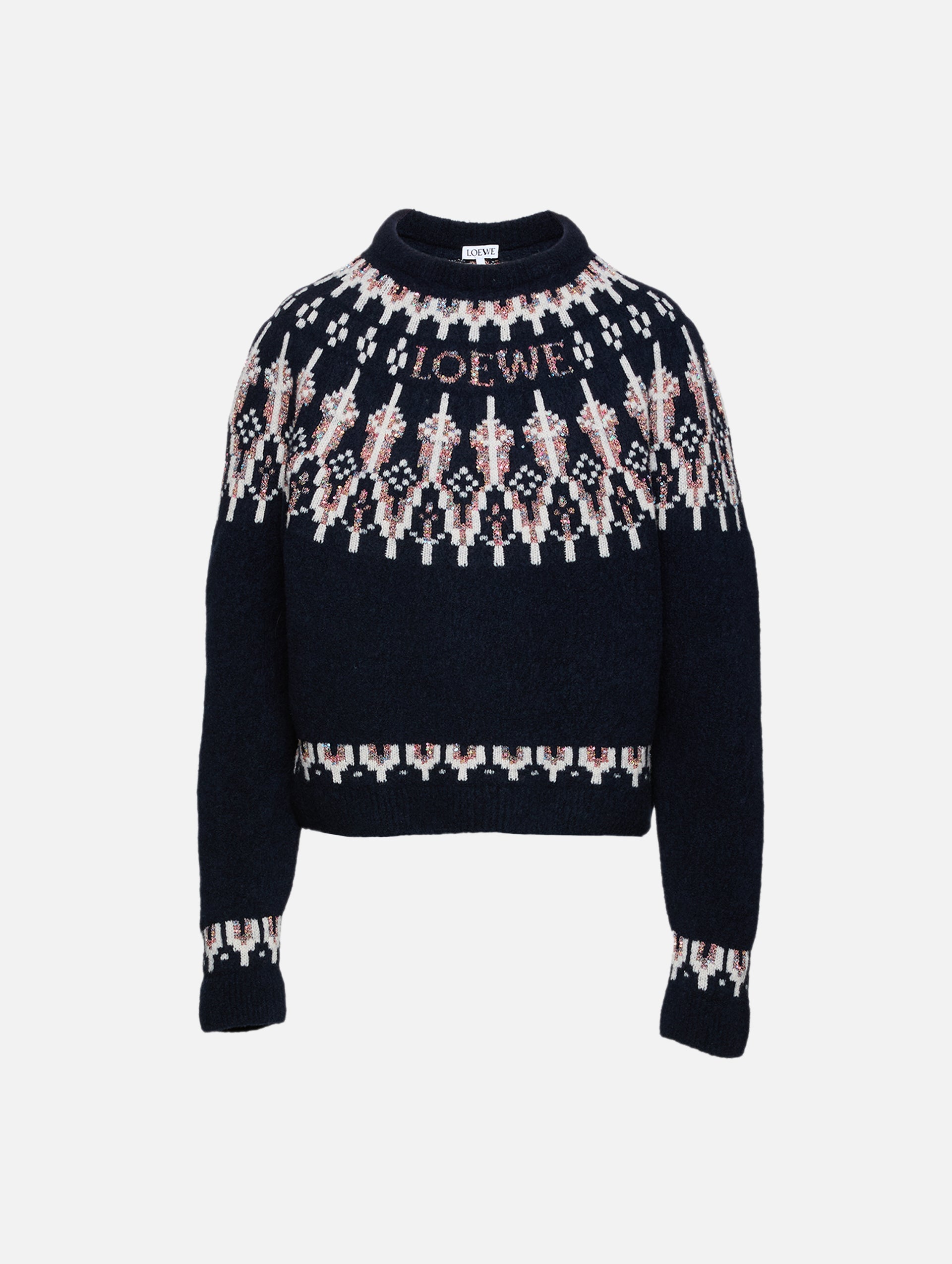 Printed Crew Neck Sweater | LOEWE | elysewalker