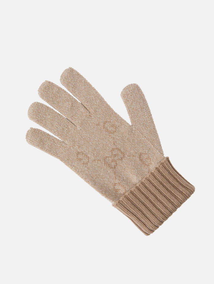 GG Gloves,GUCCI,WHITE/BEIGE,Image 1