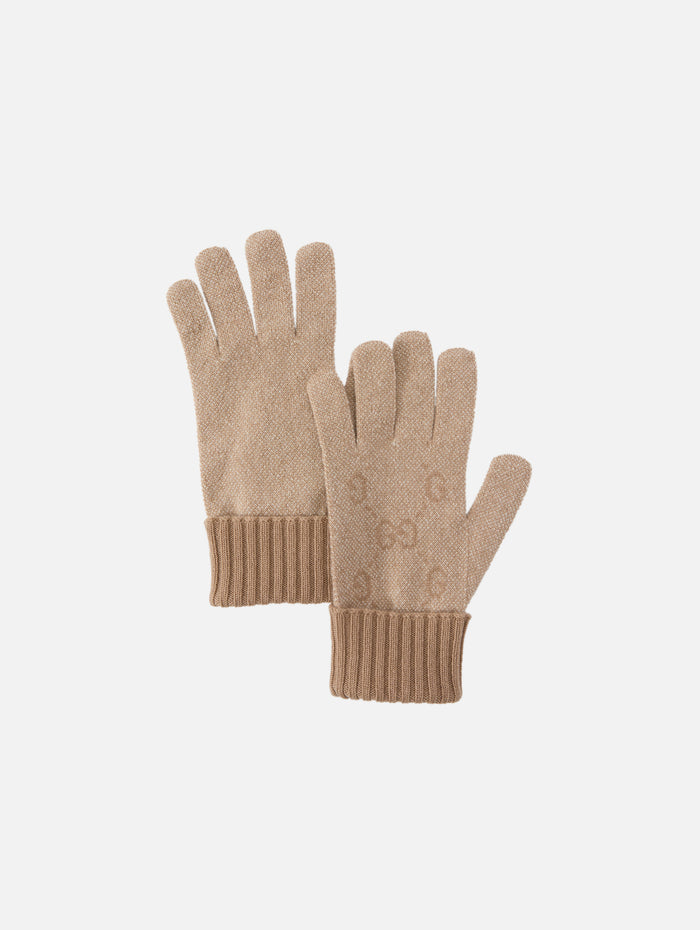 GG Gloves,GUCCI,WHITE/BEIGE,Image 1