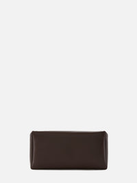 Squared Compact Clutch,THE ROW,DARK BROWN,Image 1