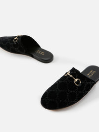 Lucy Horsebit Mule,GUCCI,BLACK,Image 2