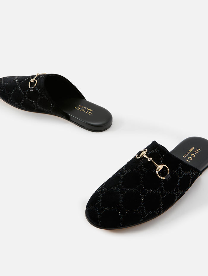 Lucy Horsebit Mule,GUCCI,BLACK,Image 1