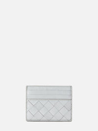 Intrecciato Credit Card Case,BOTTEGA VENETA,SILVER,Image 1
