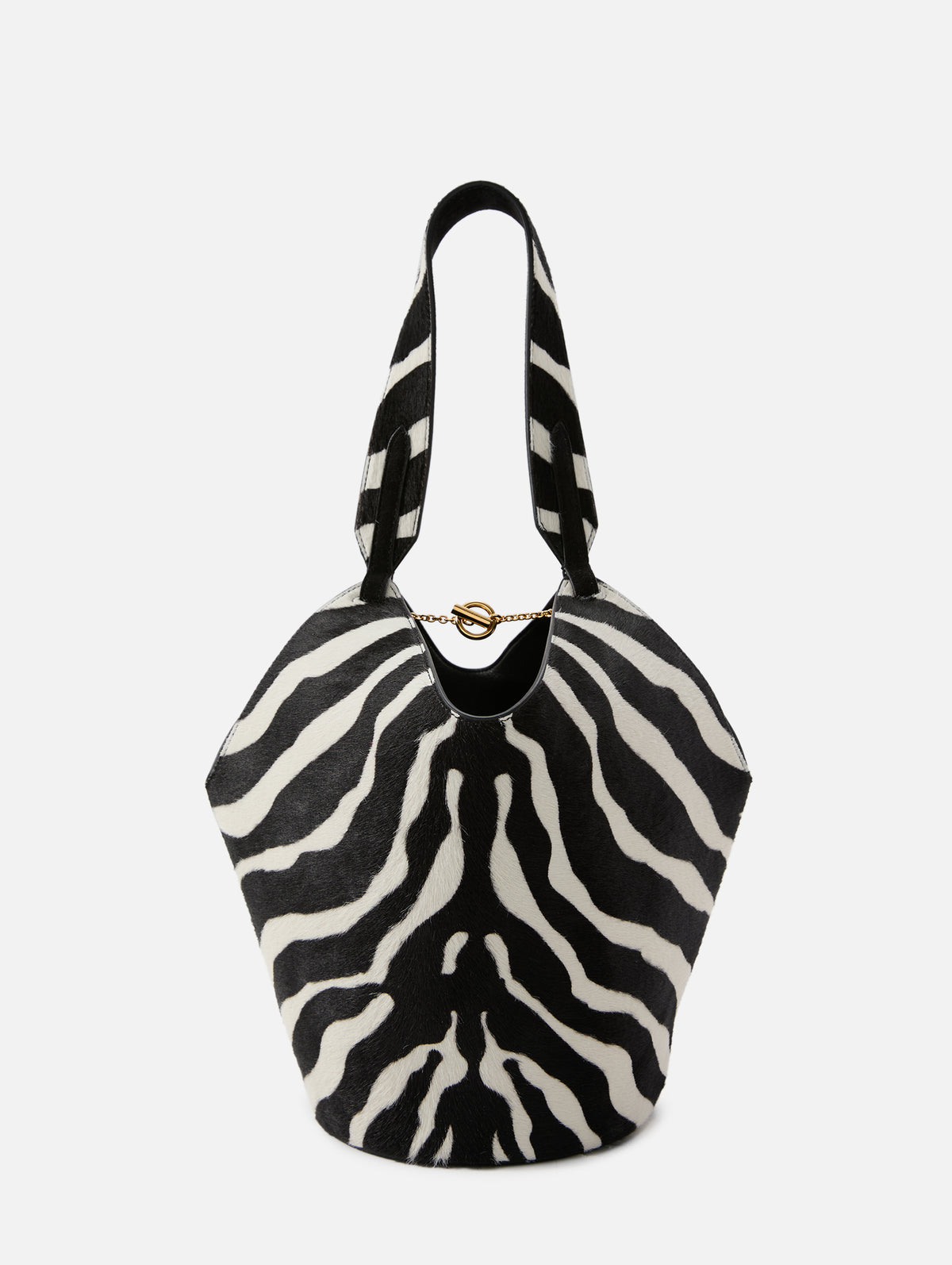 Lotus Mini Tote,KHAITE,BLACK/WHITE,Image 1