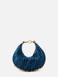 Mini Fendigraphy Bag,FENDI,BLUE/NERO,Image 2