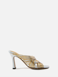 Rana Multi Thread Lami Sandal,BOTTEGA VENETA,GOLD SILVER,Image 1