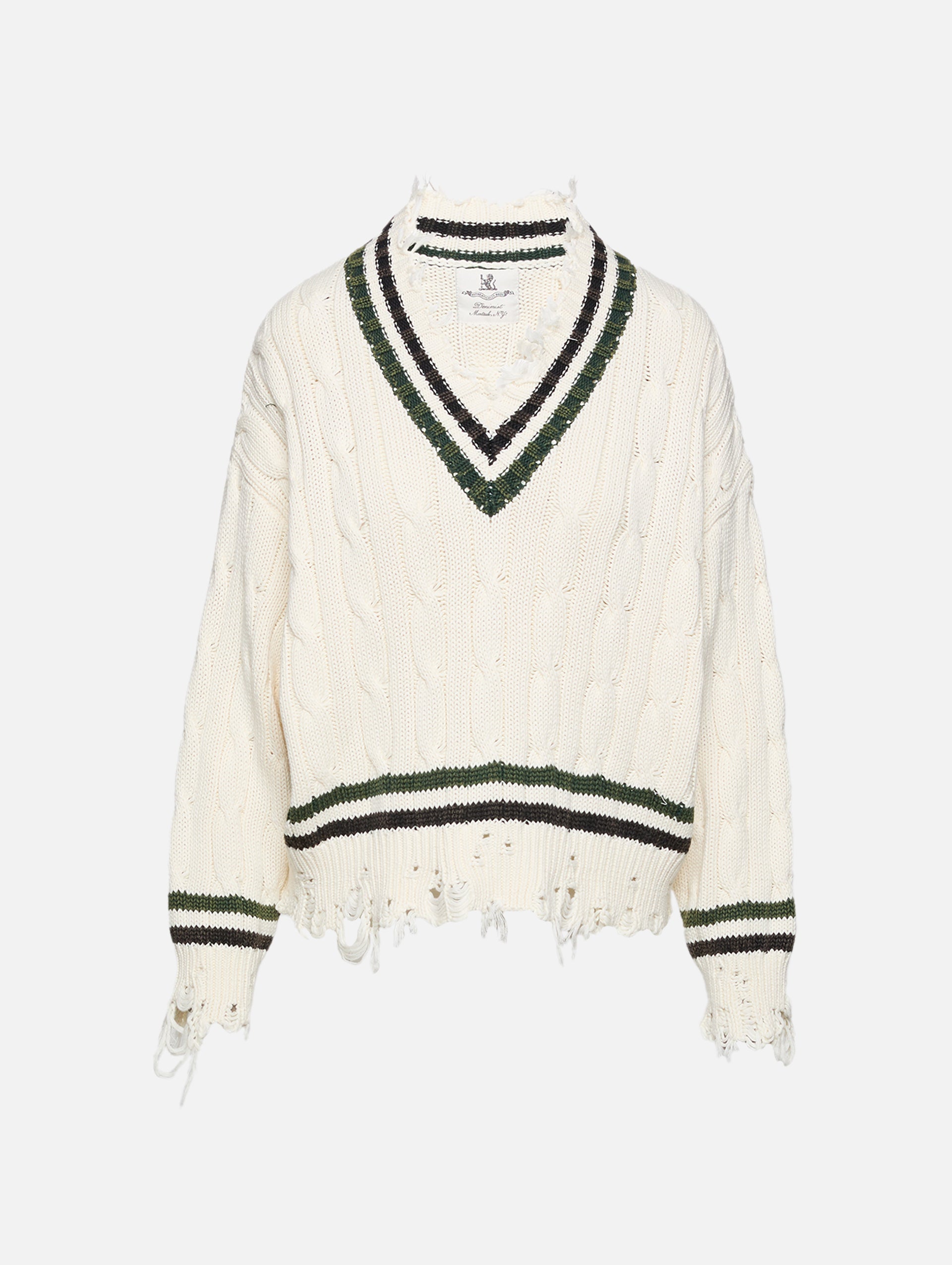 Cropped Cable Tennis Sweater | DENIMIST | elysewalker