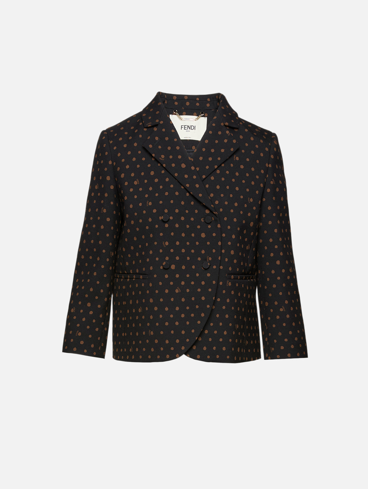 Micro Falena Dots Blazer,FENDI,BLACK,Image 1