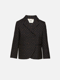 Micro Falena Dots Blazer,FENDI,BLACK,Image 1