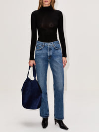 Lotus Medium Tote,KHAITE,MIDNIGHT NAVY,Image 2