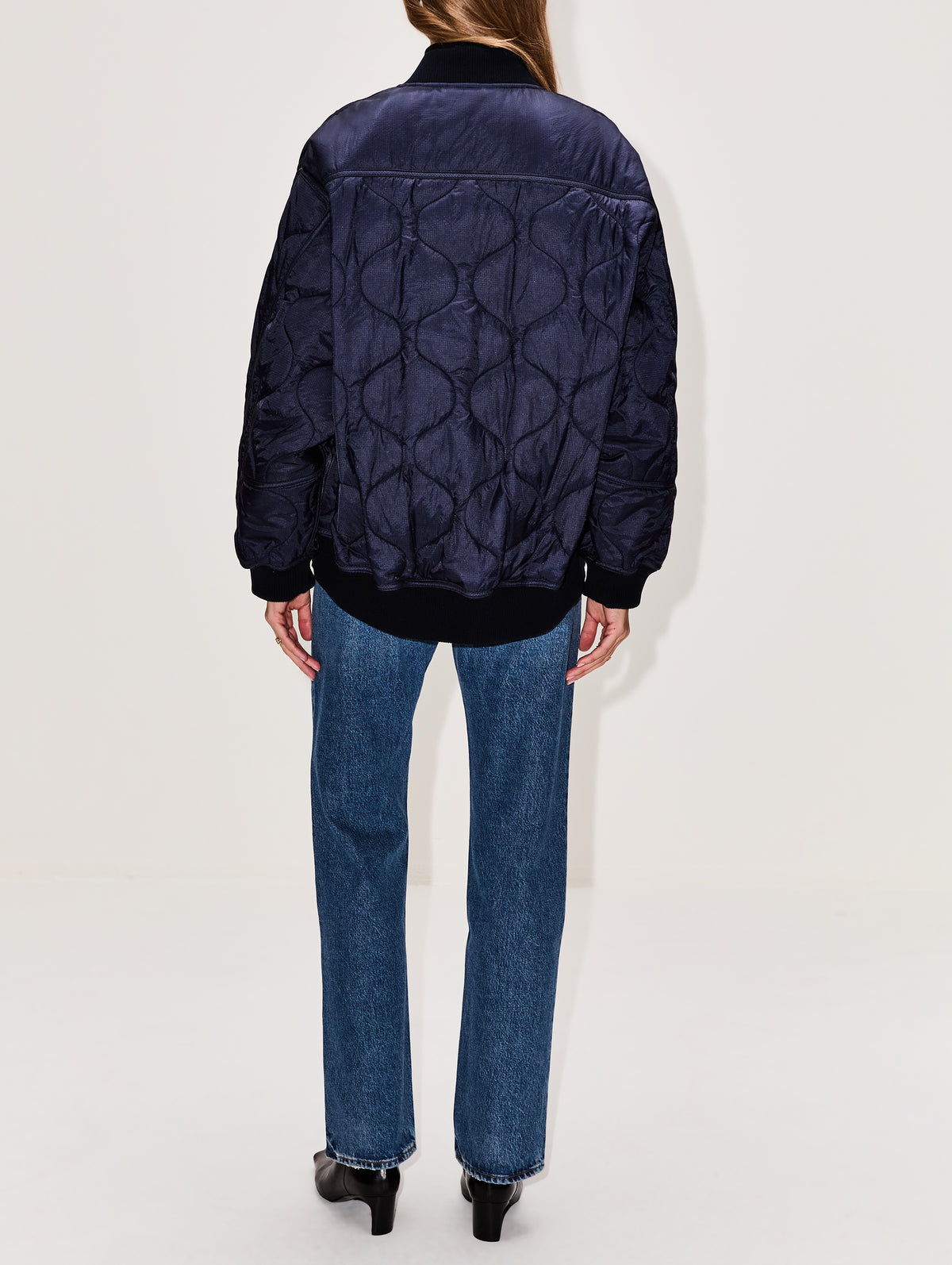 Isla Quilted Jacket,AGOLDE,INK,Image 3