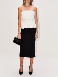 Sculpted Tube Top,HOUSE OF DAGMAR,WHITE,Image 2