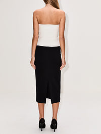 Stretch Jersey Skirt,HOUSE OF DAGMAR,BLACK,Image 4