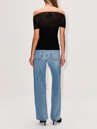 Contrast Knit Top,HOUSE OF DAGMAR,BLACK,Image 3