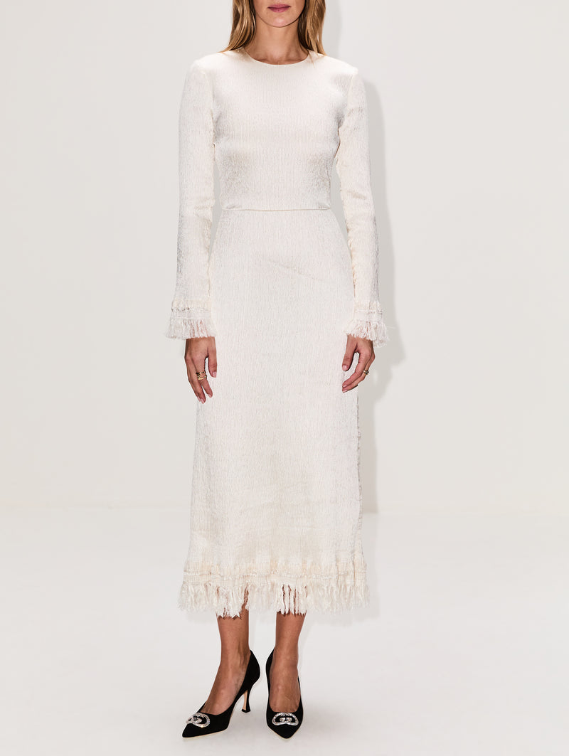 Mina Frayed Edge Dress