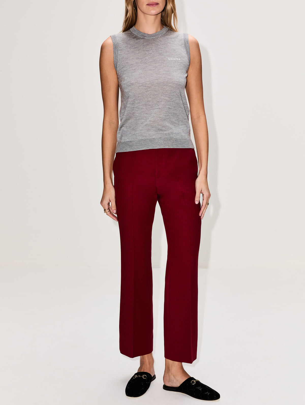 Lucy Horsebit Mule,GUCCI,BLACK,Image 3