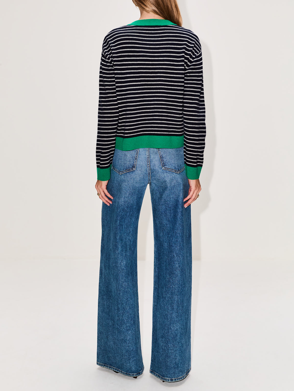 Lillian Cardigan,XÍRENA,NAVY STRIPE,Image 3