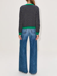 Lillian Cardigan,XÍRENA,NAVY STRIPE,Image 3