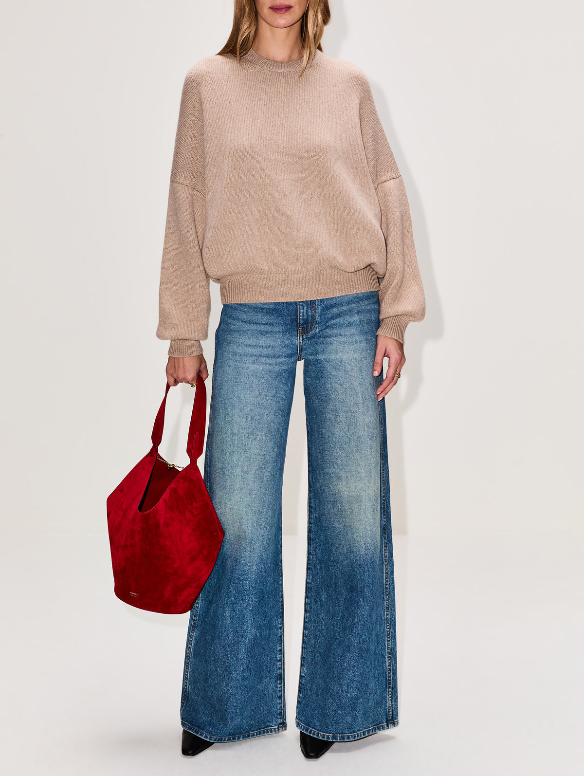 Margaux Sweater,KHAITE,PUTTY,Image 2